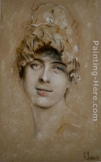 Bildnis einer jungen Frau painting - Franz von Lenbach Bildnis einer jungen Frau art painting